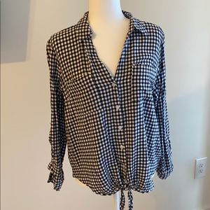 Jones New York Gingham Blouse